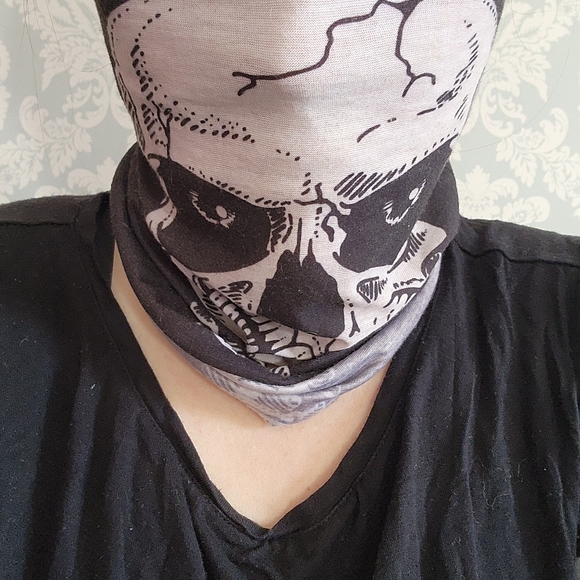 💀 Skull neck cover o/s unisex - Picture 2 of 3